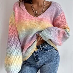 Women's rainbow Sweater